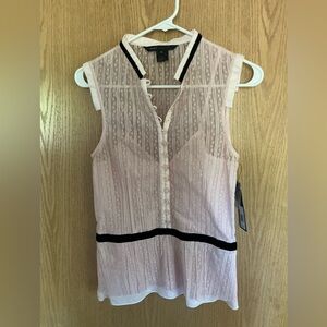 NWT $248 MARC JACOBS Nordstrom creamy pink top sleeveless shirt Sz 4 Easter